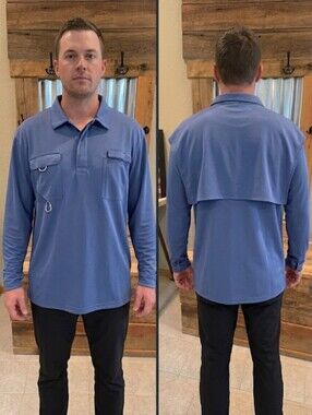 Long Sleeve Polo Fishing/tech Shirt XL Gander Mountain
